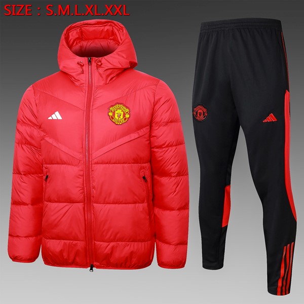 Abrigo Plumón Manchester United Conjunto Completo 2024/25 Rojo